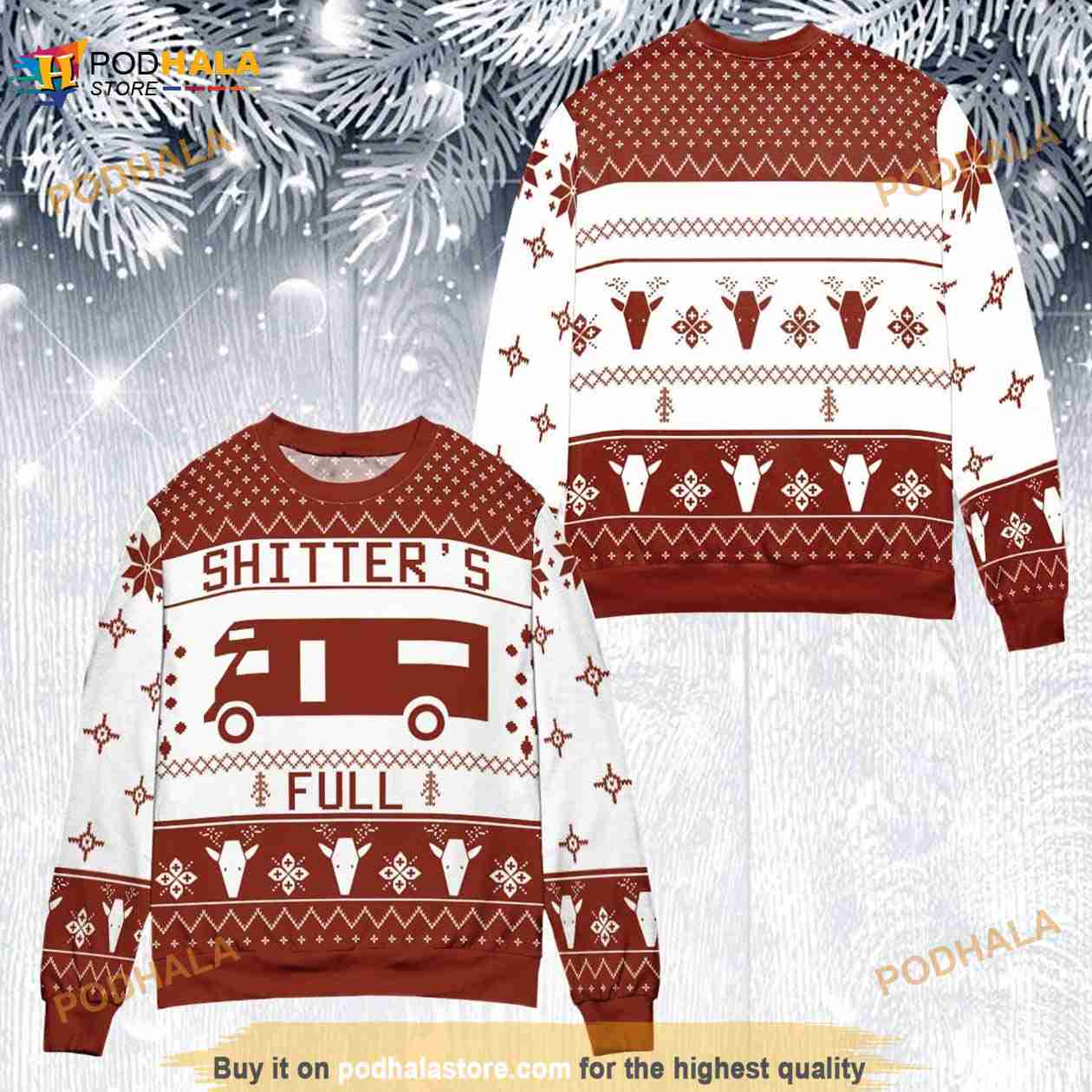 Christmas Vacation Shitter's Full 3D Sweater Christmas Vacation Shitter's Full 3D Sweater
