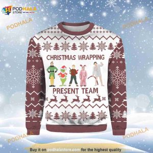 Christmas Wrapping Present Team Muppet Ugly Christmas Sweater