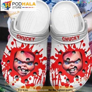 Chucky Bloody Horror Clogband 3D Crocs Halloween, Funny Crocs