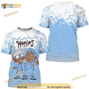 Chucky Chuckie Homie Unisex Sneaker 3D Shirt Match Retro University Blue 5s Tee