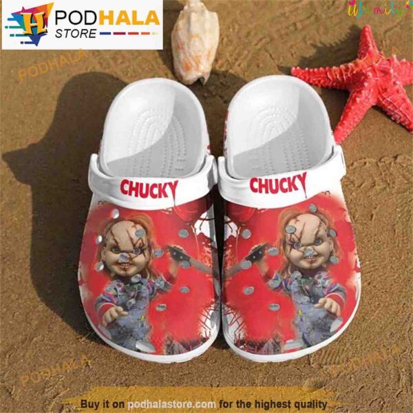 Chucky Doll From The Movie Clogband 3D Crocs Halloween, Funny Crocs