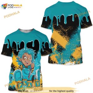 Chucky Play Horror 01 Unisex Sneaker 3D Shirt Match 2023 Retro Aqua 5s Tee, Jordan 5