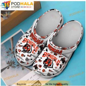 Cincinnati Bengals Clogband 3D Crocs, Funny Crocs