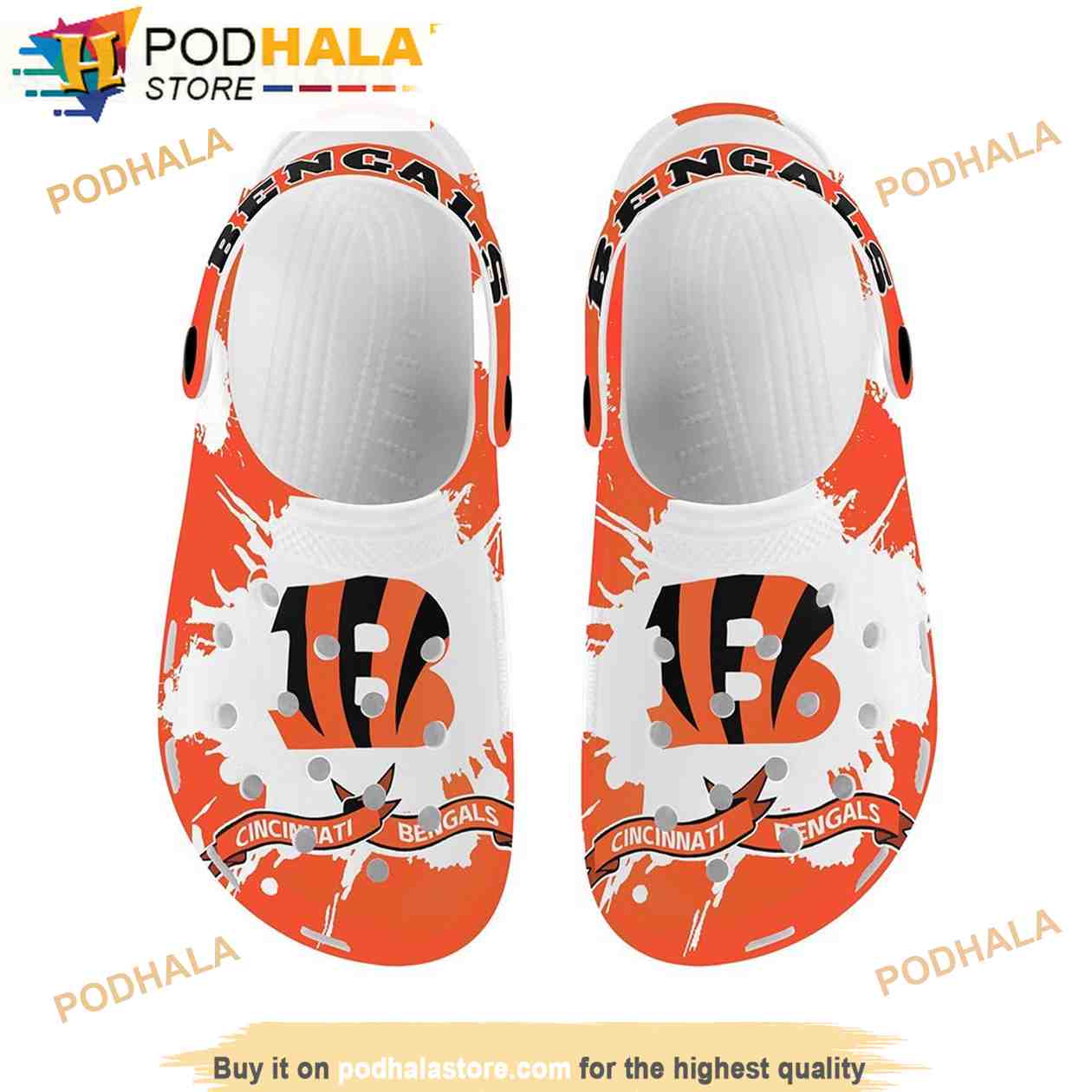 Cincinnati Bengals Funny Clogband 3D Crocs, Funny Crocs - Bring Your Ideas,  Thoughts And Imaginations Into Reality Today