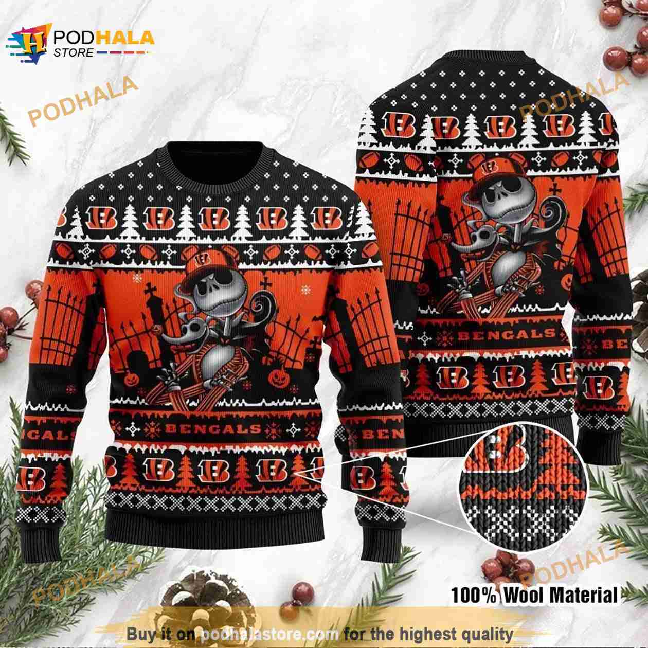 bengals ugly christmas sweater