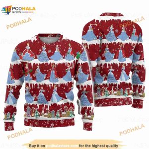 Cinderella Disney 3D Funny Ugly Sweater, Xmas Gift