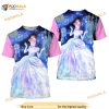 Cinderella Princess Bling Button Overalls Patterns Disney Outfits 3D Shirt