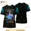 Cinderella Quotes Clear Black Pattern Disney Cartoon Outfits Unisex Casual 3D Shirt