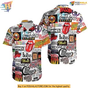 Classic Rock Unisex Hawaiian Shirt, Rock Hawaiian Shirt, Aloha Summer Tee