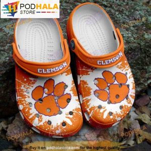 Clemson Tigers Football Ncaa Clogband 3D Crocs, Funny Crocs