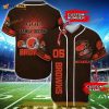 Cleveland Browns 3D Baseball Jersey Personalized Gift, Custom Name Number