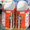 Cleveland Browns Red Nfl Clogband 3D Crocs Clog Shoes, Funny Crocs