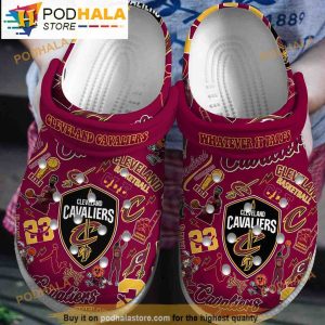 Cleveland Cavaliers Nba Red Clogband 3D Crocs Clog Shoes, Funny Crocs