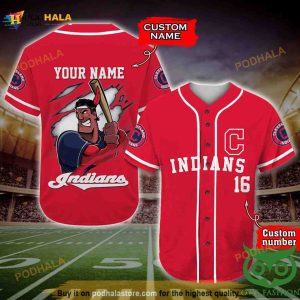 Cleveland Indians 3D Baseball Jersey Personalized Gift, Custom Name Number