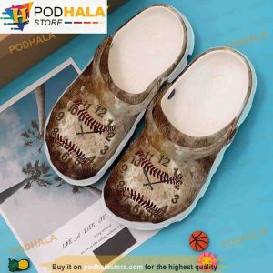 Clock Baseball Clogband 3D Crocs Clog Shoes, Funny Crocs