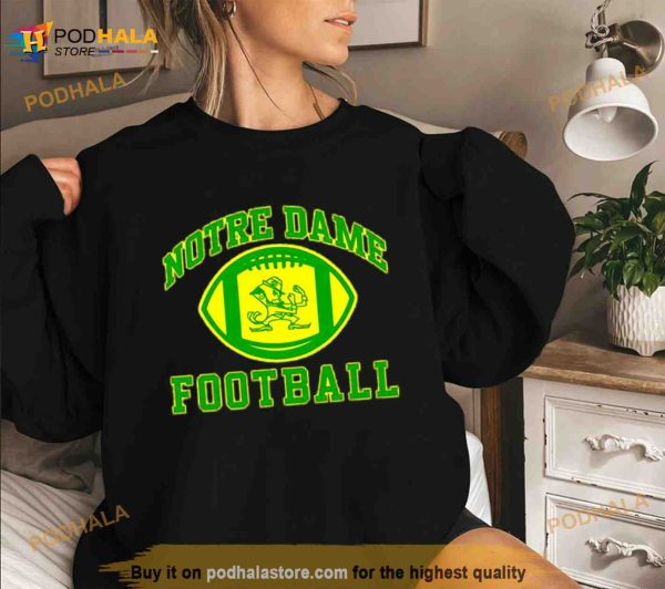 Coach marcus freeman wearing notre dame football Shirt