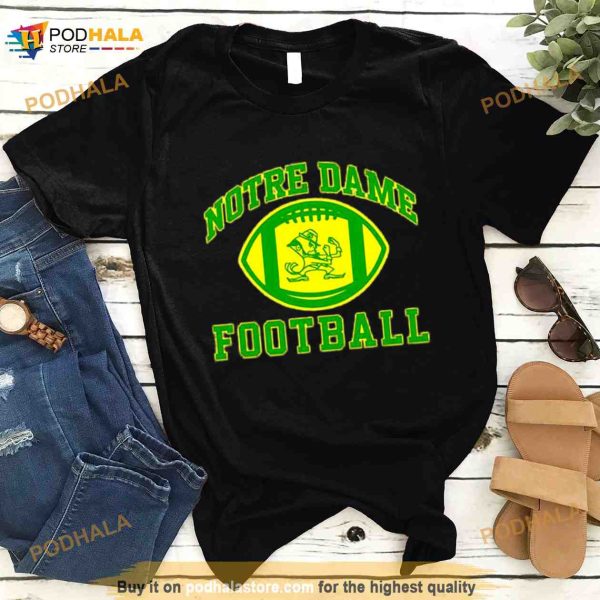 Coach marcus freeman wearing notre dame football Shirt