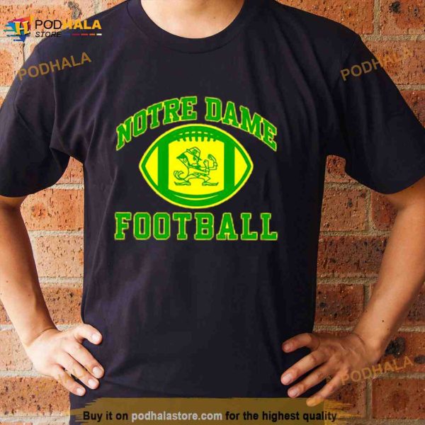 Coach marcus freeman wearing notre dame football Shirt