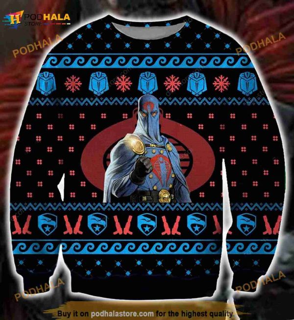 Cobra Commander Pattern 3D Christmas Ugly Sweater