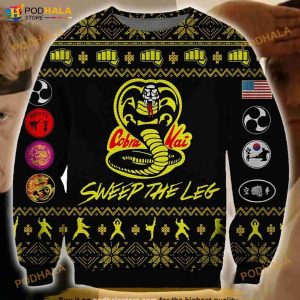 Cobra Kai Logo 3D Christmas Ugly Sweater