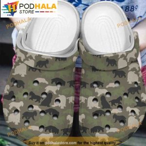 Cocker Spaniel Camo Pattern Dog Clogband 3D Crocs, Funny Crocs
