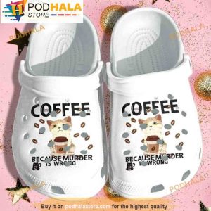 Coffee Cat 3D Crocs, Funny Crocs