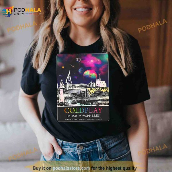 coldplay Music Of The Spheres Tour Cardiff UK June 6 & 7 2023 Shirt