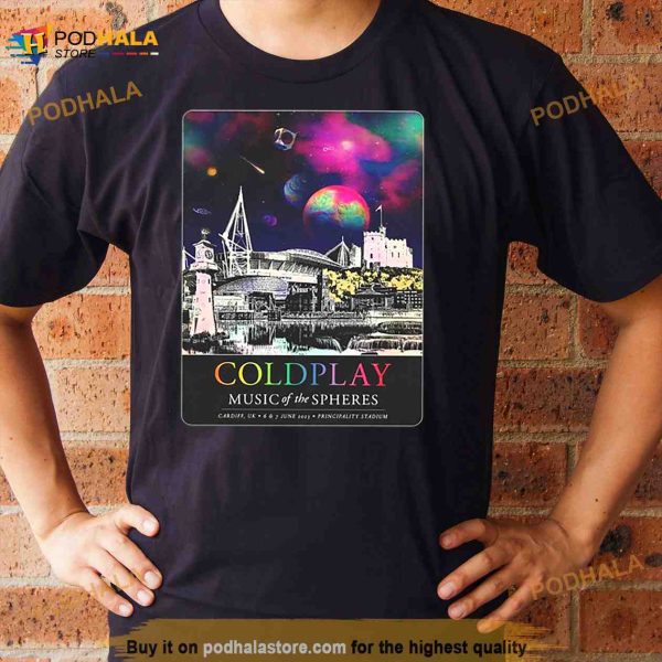 coldplay Music Of The Spheres Tour Cardiff UK June 6 & 7 2023 Shirt