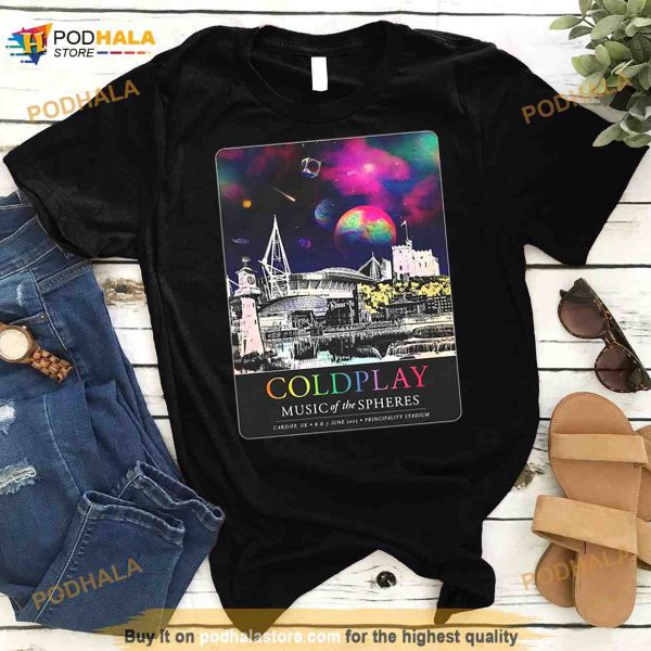 coldplay Music Of The Spheres Tour Cardiff UK June 6 & 7 2023 Shirt