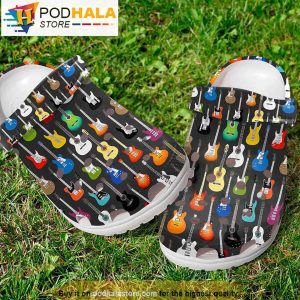 Color Guitar Collection Clogband 3D Crocs Clog Shoes, Funny Crocs