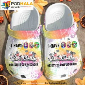 Colorful Baby Cow Clogband 3D Crocs, Funny Crocs