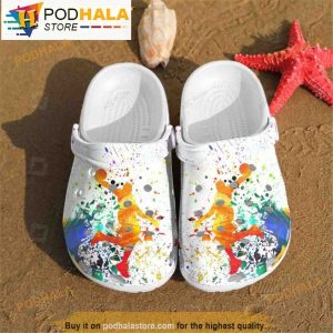 Colorful Basketball Fan Clogband 3D Crocs, Funny Crocs