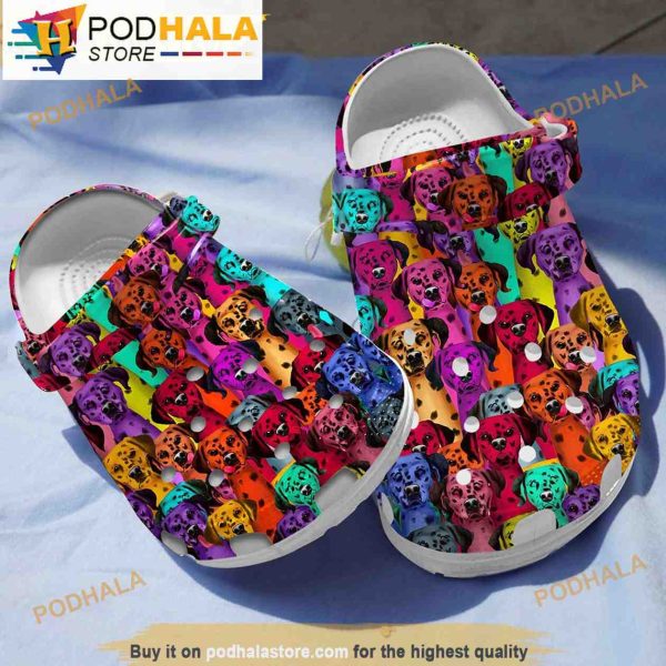 Colorful Dalmatian Dog Gifts Clogband 3D Crocs, Funny Crocs