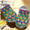 Colorful Hippie Flowers Clogband 3D Crocs, Funny Crocs