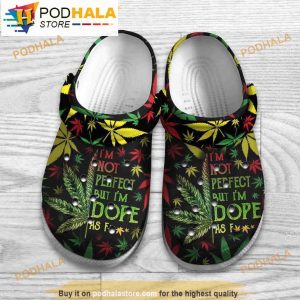 Colorful Weed Clogband 3D Crocs Slippers, Funny Crocs