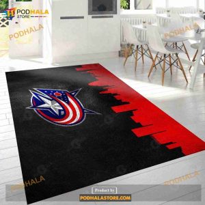 Columbus Blue Jackets NFL Area Rug Living Room Rug Home Us Decor