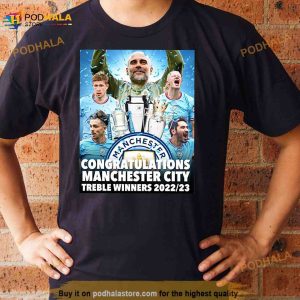 Congratulations Manchester City Treble Winners 2022 2023 Shirt 2