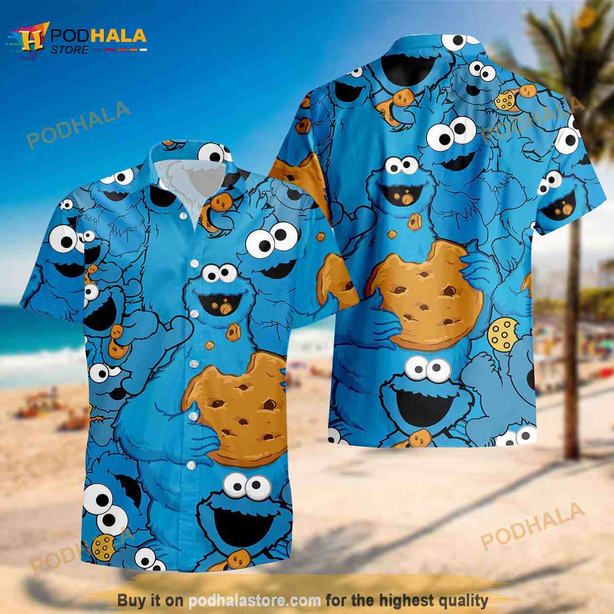 Cookie Monster Hawaiian Shirt