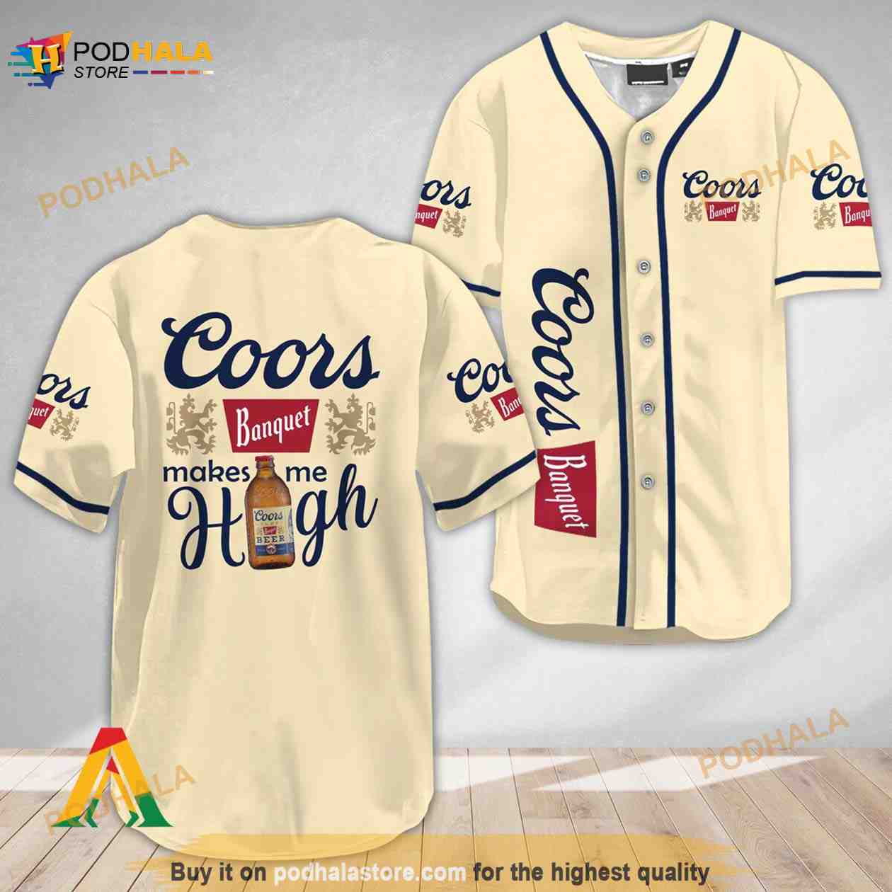 Coors Light Beer Dragon Thunder Baseball Jersey