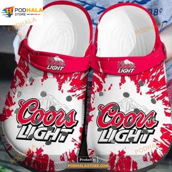 Coors Light Beer Crocs Clog Shoes