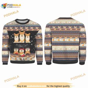 Corgi Funny Ugly Christmas 3D Sweater