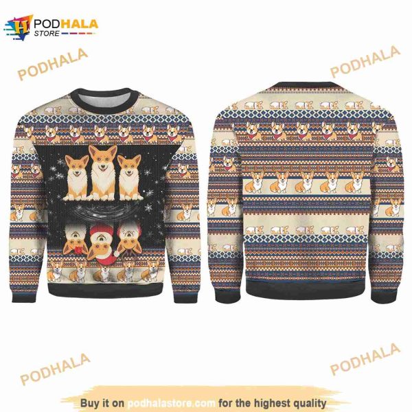 Corgi Funny Ugly Christmas 3D Sweater