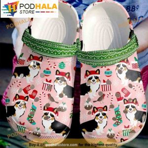 Corgi Puppy Noel Ball Socks Candy Christmas Clogband 3D Crocs