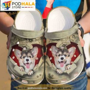 Corgi They Steal My Heart Dog Clogband 3D Crocs, Funny Crocs
