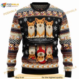 Corgi Ugly Knitted Christmas Sweater