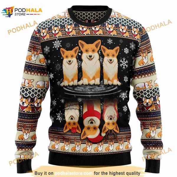 Corgi Ugly Knitted Christmas Sweater