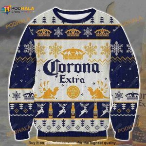 Corona Extra 3D Print Christmas Sweater, Funny Xmas Gift