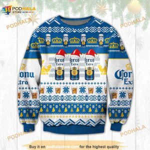 Corona Extra Beer Christmas Ugly Sweater, Funny Xmas Gift