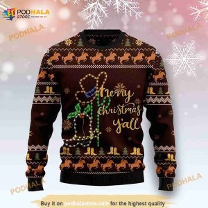 Cowboy Boots Christmas 3D Sweater