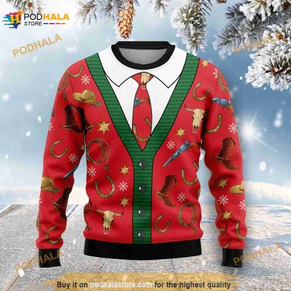 Cowboy Ugly Christmas Sweater